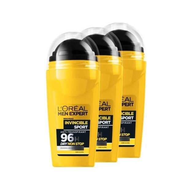 L'Oréal Men Expert Invincible Sport Deodorant Ball 50 ml - Pack of 3