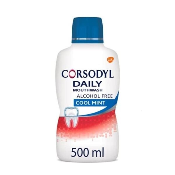 Corsodyl Daily Gum Care Mouthwash Alcohol Free Cool Mint 500ml