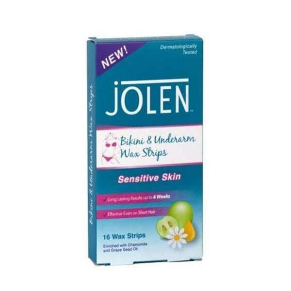 Jolen Creme Bikini & Underarm Wax Strips 16 Strips