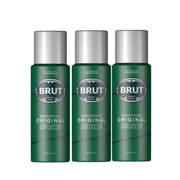 Brut Original Mens Gents Deodorant Body Spray 200ml 3 Pack With Free Fragrance Gift