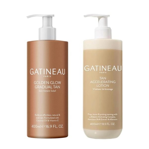 Gatineau - Total Body Glow Collection Skincare Gift Set, with Tan Accelerating Lotion (400ml) & Golden Glow Gradual Tan (400ml)