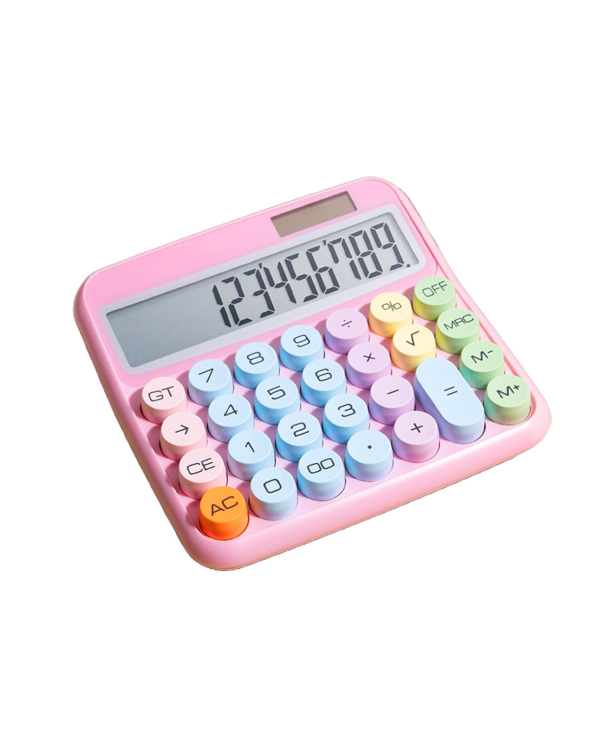 12 Digit Standard Calculator with Large LCD Display,Desktop Calculator Dual,Solar Power and Battery