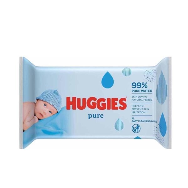 Huggies Pure Baby Wipes - Pack of 10 (10 x 72 Packs, Total 720 Wipes) - Image 2