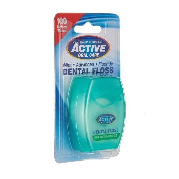 Beauty Formulas Active Oral Care Advanced Dental Floss with Mint Wax Fluoride,100 Metre Size - Image 3