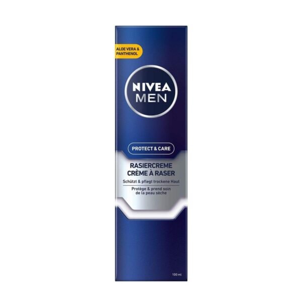 NIVEA MEN Protect & Care Shaving Cream in Pack of 1 (1 x 100 ml), with Creamy Foam for a Gentle Shave, Skin-Friendly Shaving Cream for Men - Image 3