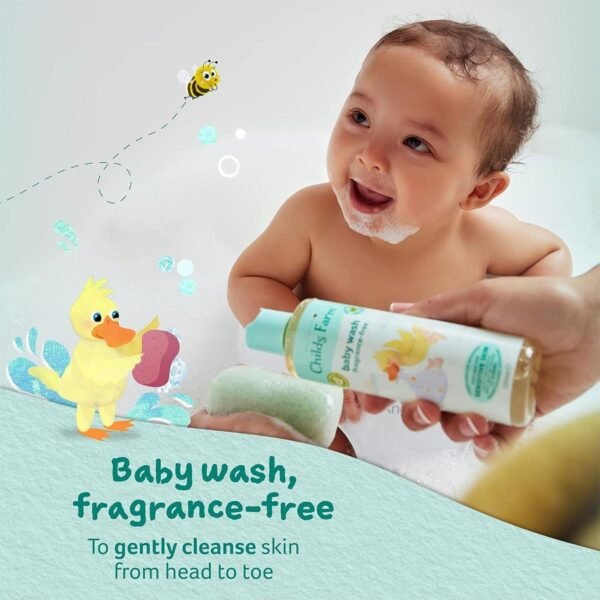 Childs Farm | Baby Regime Bundle | Baby Moisturiser 200ml, Baby Wash and Baby Bubbles 250ml | Suitable for Newborns with Dry, Sensitive and Eczema-prone Skin - Image 3