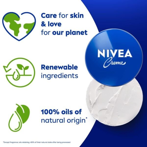 NIVEA Creme Tin (400ml), Moisturising Cream Provides Intensive Protective Care for Soft and Supple Skin, Ideal for Daily Use as a Face, Hand, or Body Cream - Image 4