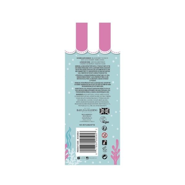 Baylis & Harding Beauticology Mermaid Shower and Bath Bubbles, 500ml, (Pack of 3) - Vegan Friendly - Image 3