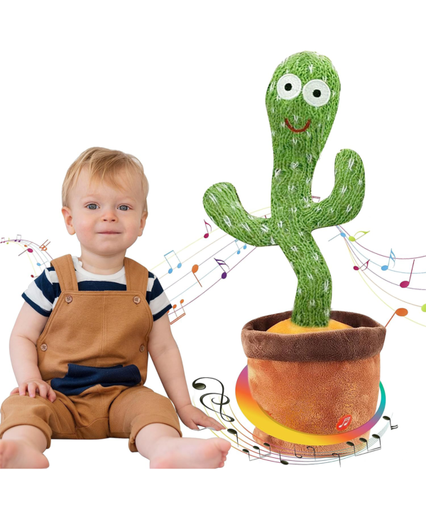 Ava's Toys Talking Cactus Toy for Boys and Girls – Repeat What You Say – Singing, Dancing, Voice Recording Plush Learning Toys