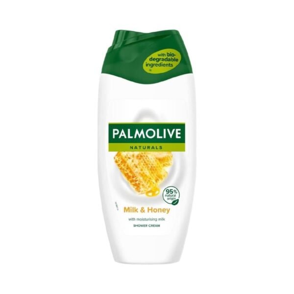 Palmolive Naturals Honey & Milk Shower Gel 6 x 250 ml - Cream Shower with Extracts of Honey & Milk, Suitable for