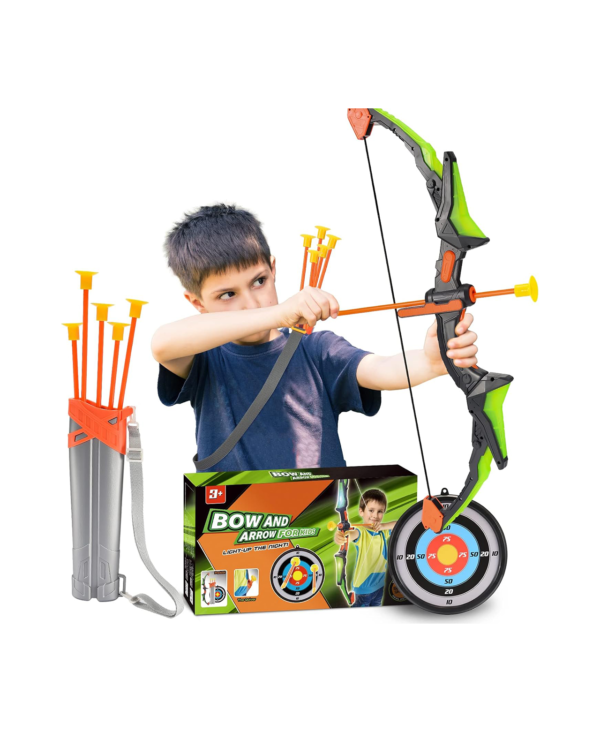 Diyfrety Bow and Arrow Set for Kids - Garden Toys for 3-12 Year Olds Boys Girls